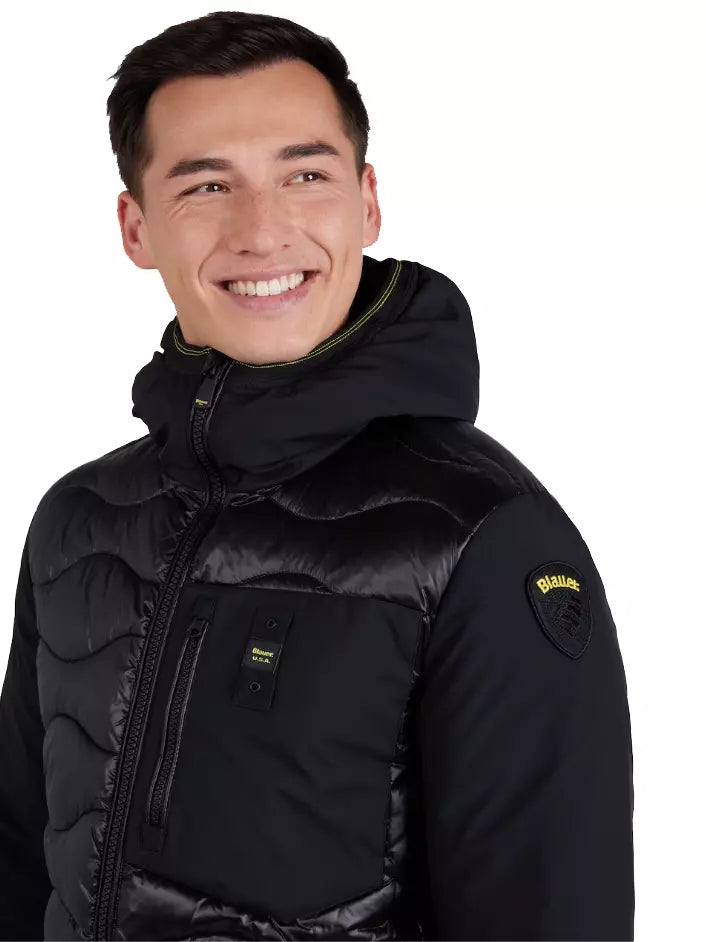 Glossy Quilted Nylon Down Jacket