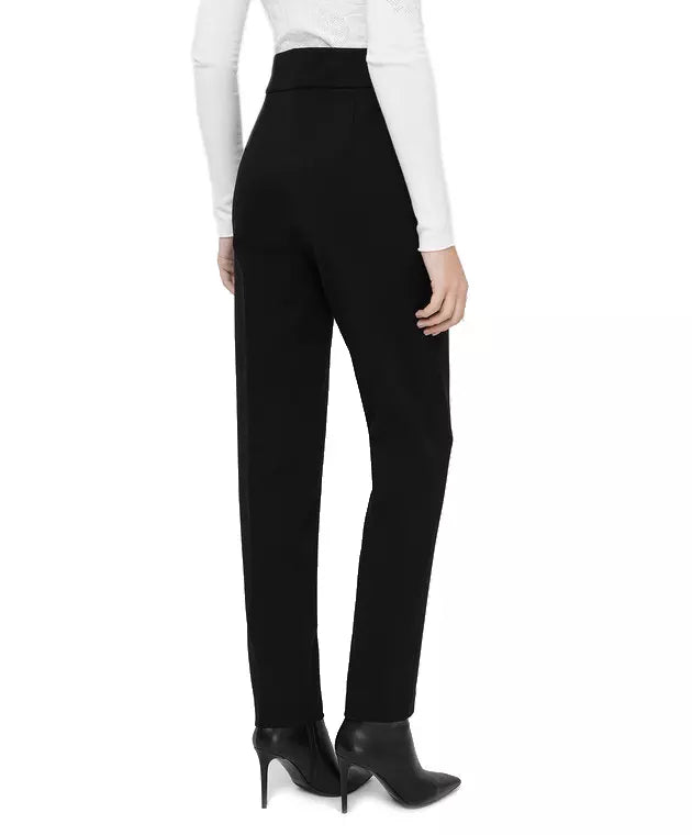 Elegant Straight-Fit Trousers in Black