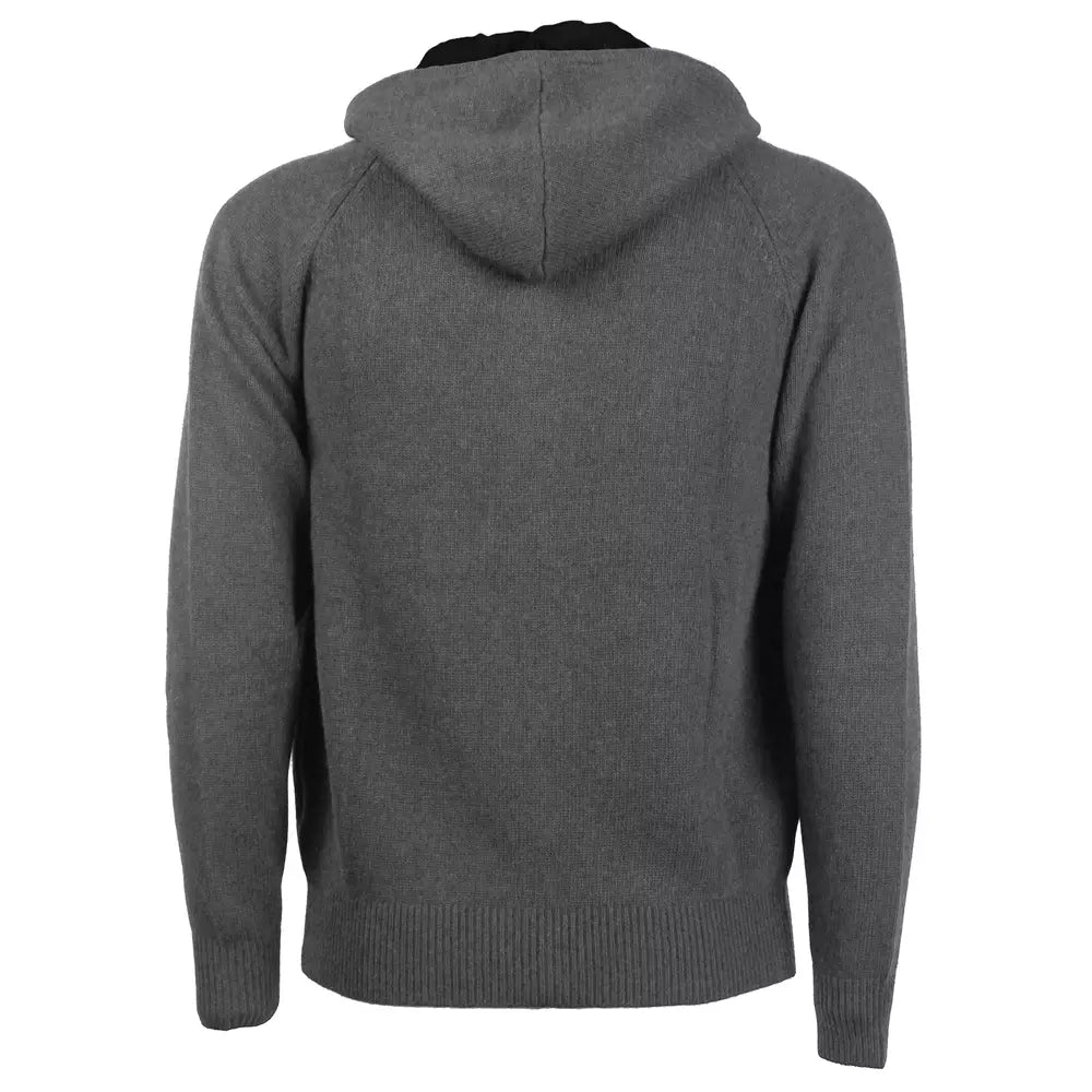 Italian Wool Blend Knit Hoodie