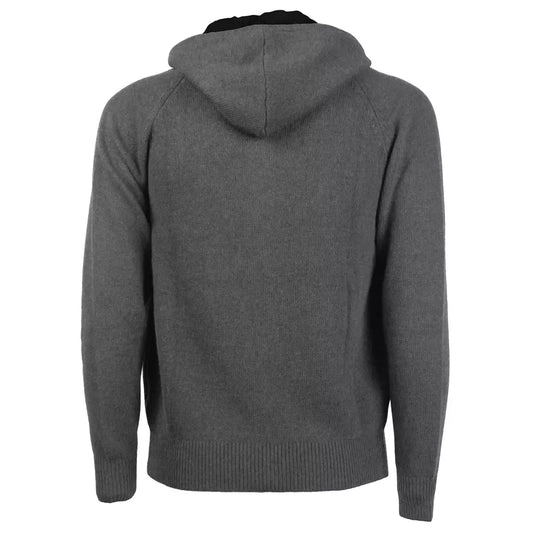 Italian Wool Blend Knit Hoodie