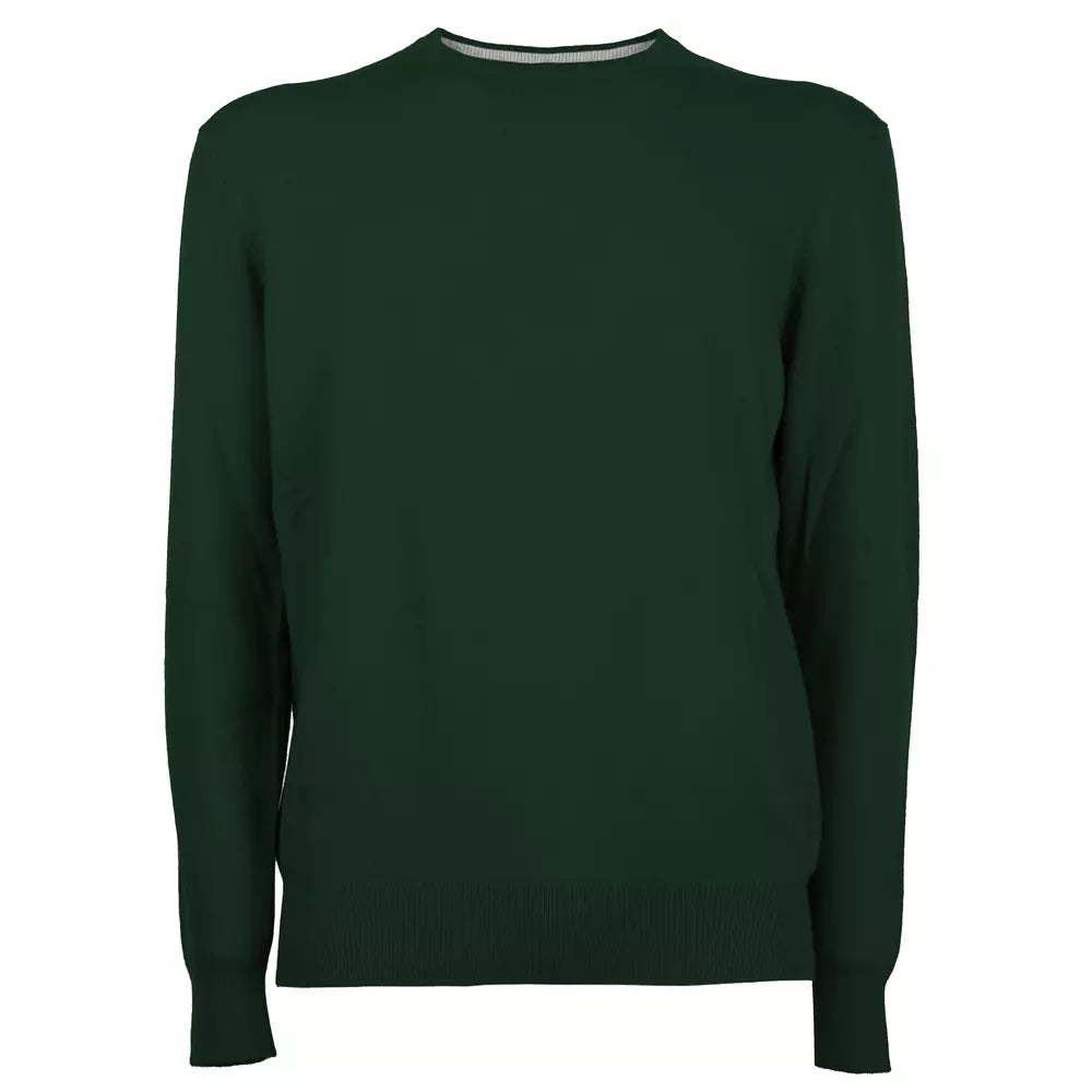 Elegant Men's Crewneck Wool-Cashmere Sweater