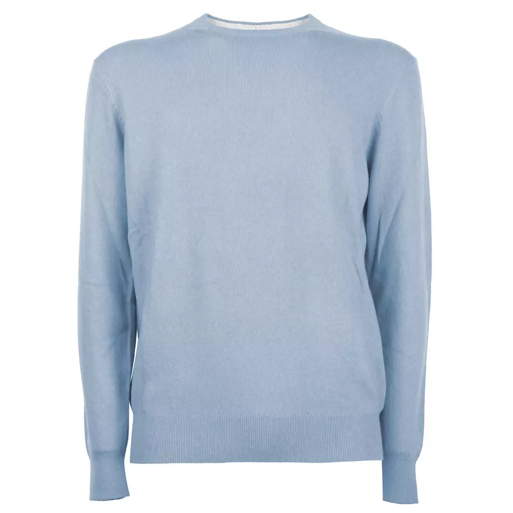 Elegant Men's Crewneck Wool-Cashmere Sweater