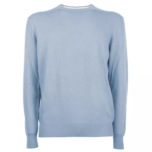 Elegant Men's Crewneck Wool-Cashmere Sweater