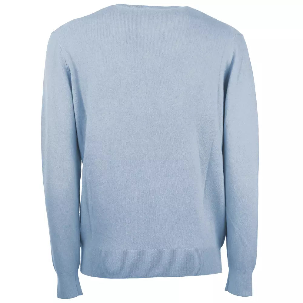 Elegant Men's Crewneck Wool-Cashmere Sweater