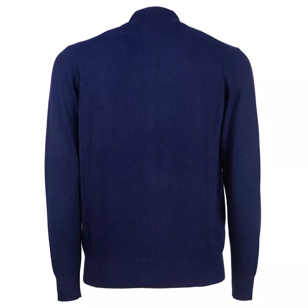 Elegant High-Collar Wool-Blend Sweater