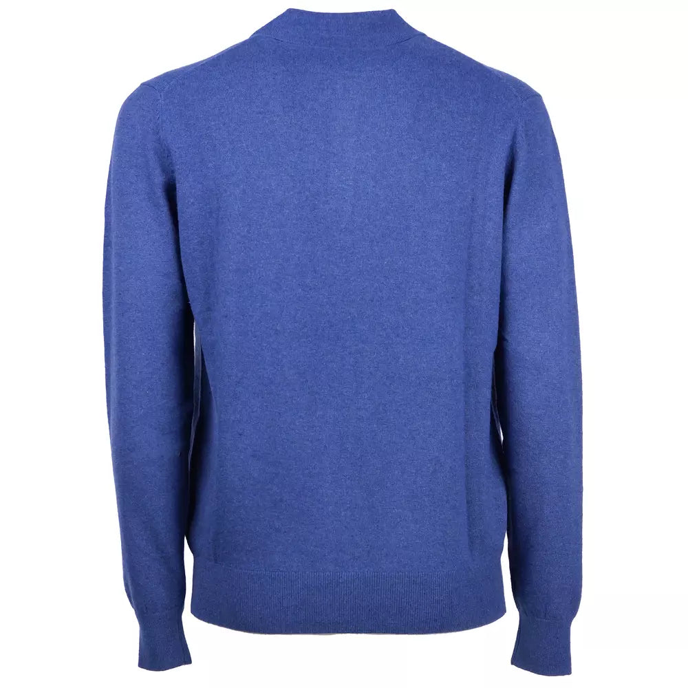 Elegant Wool-Cashmere Blend Polo Sweater