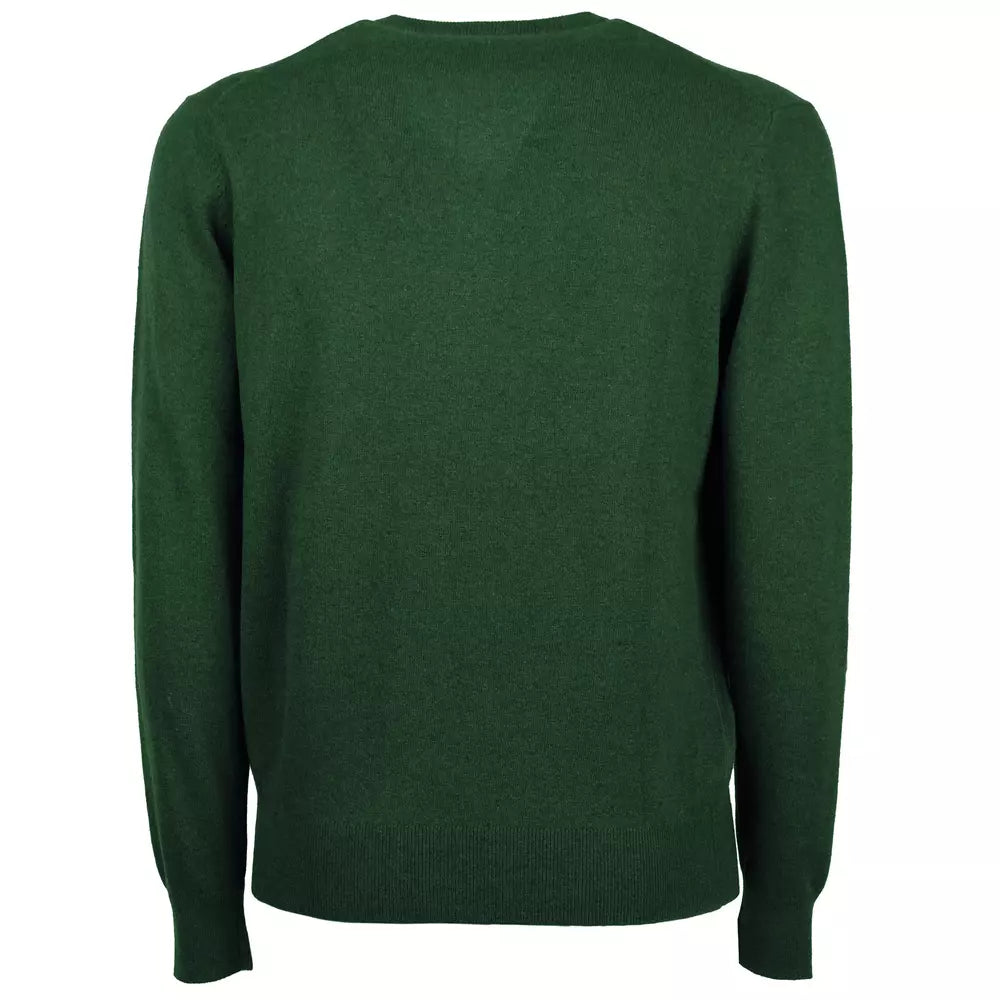 Elegant V-Neck Wool-Cashmere Men's Sweater