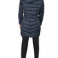 Elegant Long Hooded Jacket in Technical Fabric