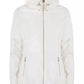 Chic White High Collar Down Jacket