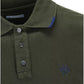 Elegant Long Sleeve Cotton Polo in Green