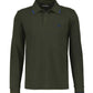 Elegant Long Sleeve Cotton Polo in Green