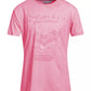 Chic Pink Cotton Tee with Front Print