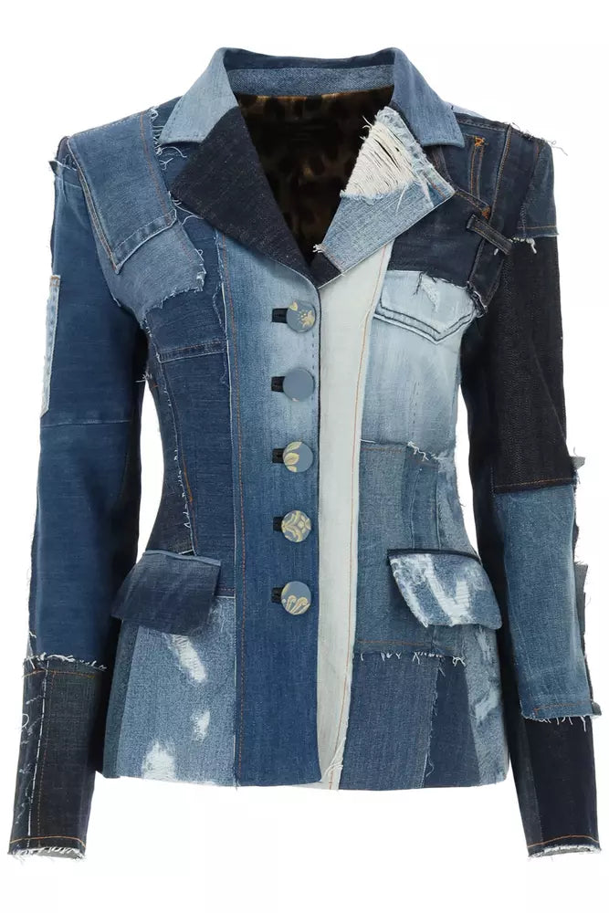 Chic Blue Denim Jacket with Iconic Design