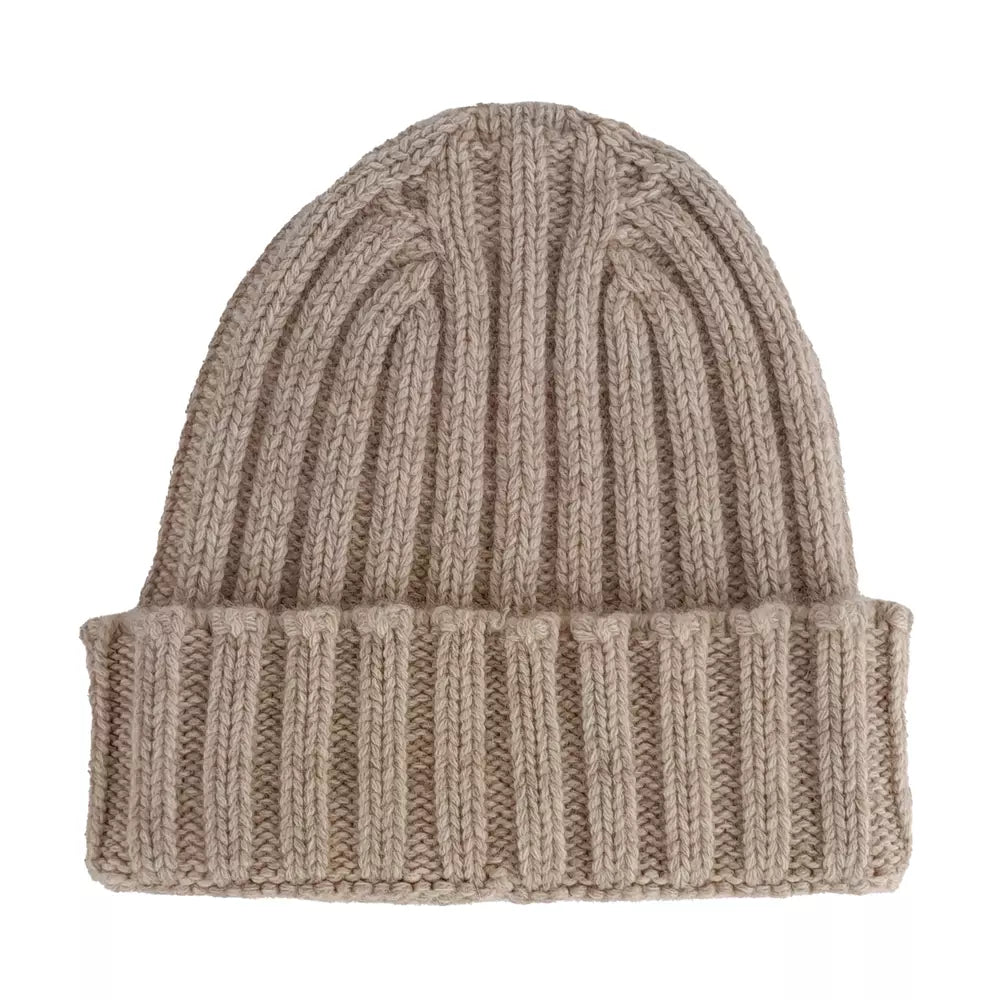 Italian Pure Cashmere Ribbed Beanie