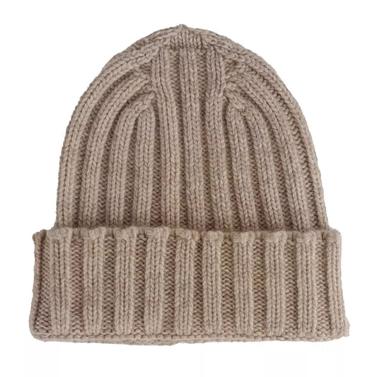 Italian Pure Cashmere Ribbed Beanie