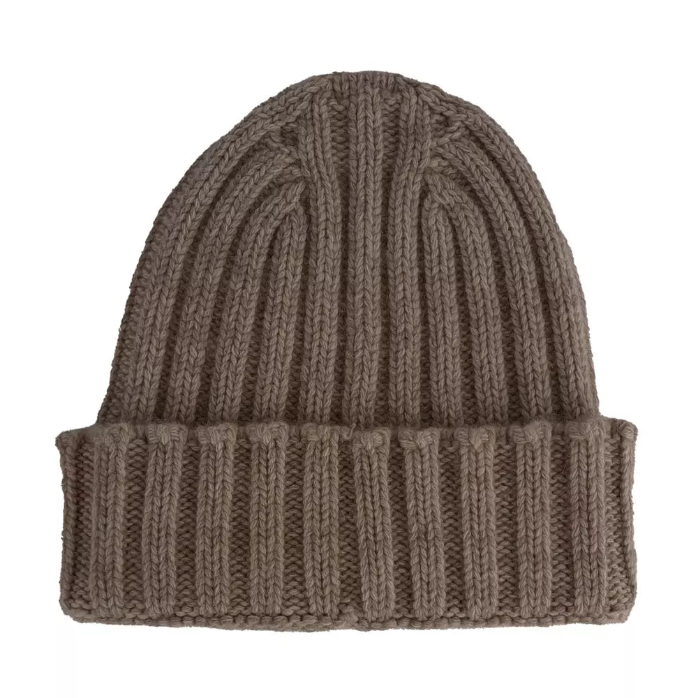 Elegant Cashmere Ribbed Seam Hat