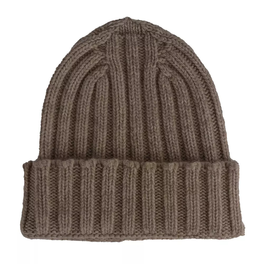 Elegant Cashmere Ribbed Seam Hat