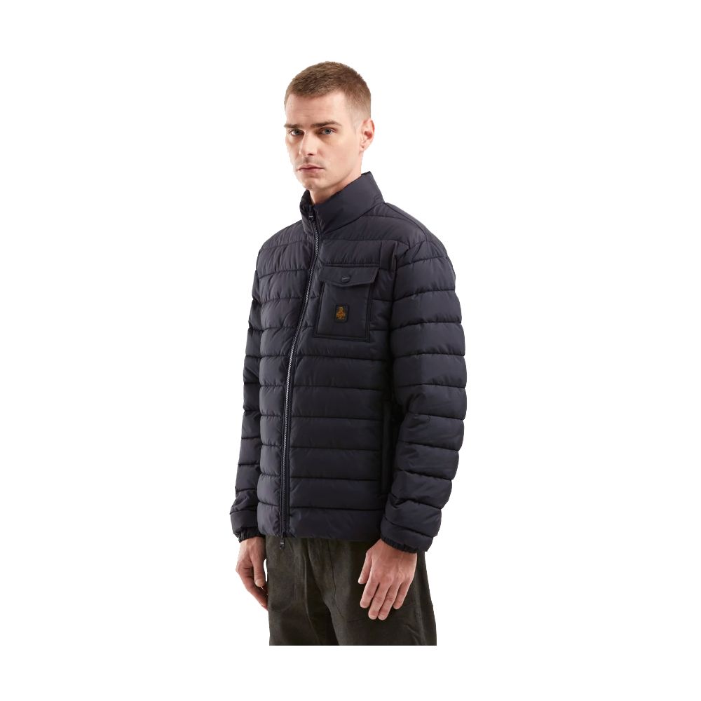 Blue Padded Nylon Men's Jacket