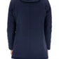 Chic Blue Padded Parka with Removable Hood