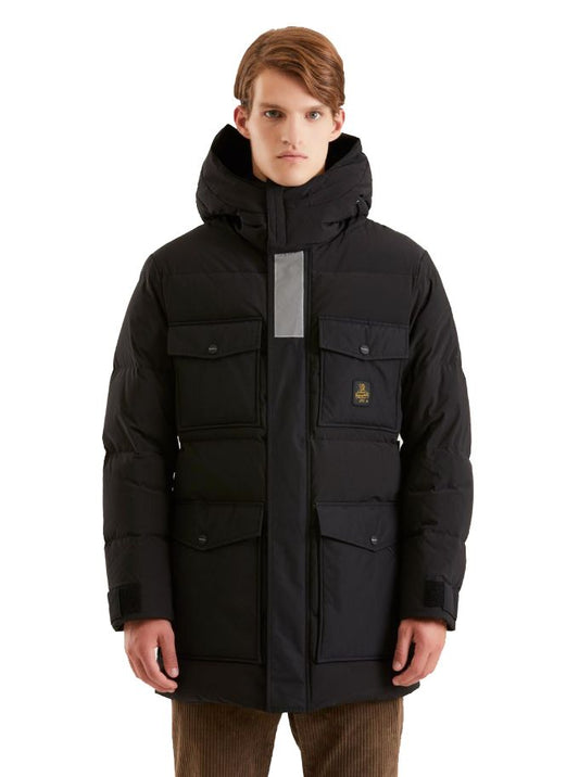 Elegant Water-Resistant Parka with Detachable Hood