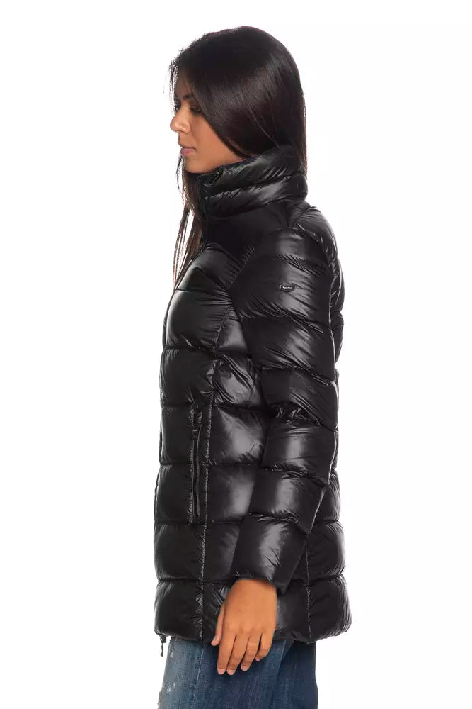 Elegant Long Ellis Black Down Jacket