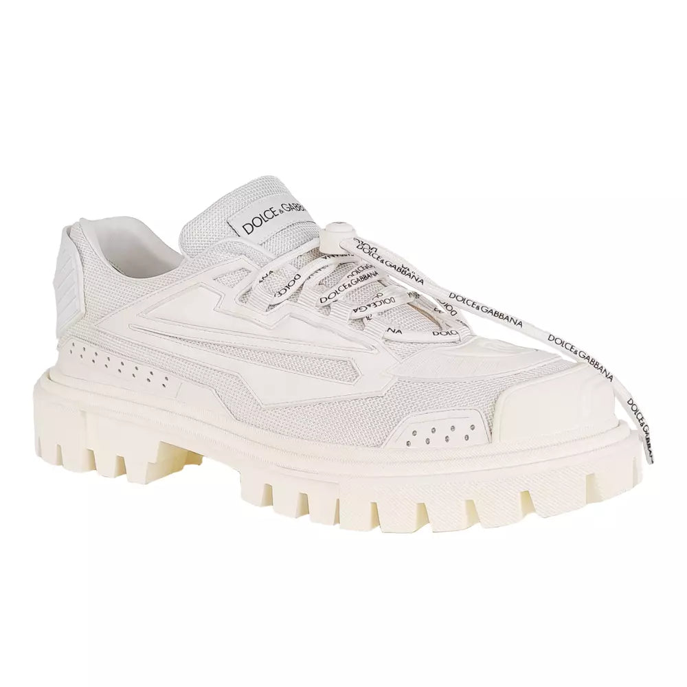 Trekking-Inspired Luxe Sneakers in White