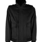 Elegant Virgin Wool Men's Bomber with Fur Collar