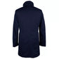 Elegant Blue Virgin Wool Storm System Coat