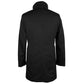 Elegant Virgin Wool Coat with Storm Protection