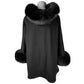 Chic Woolen Short Coat with Fur Detail