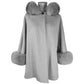 Elegant Wool Short Coat with Fur Accents
