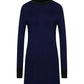 Chic Two-Tone Turtleneck Midi Dress