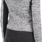 Elegant Knit Jacket with Eco-Leather Accents