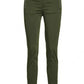Elegant Stretch Cotton Trousers with Rhinestone Detail