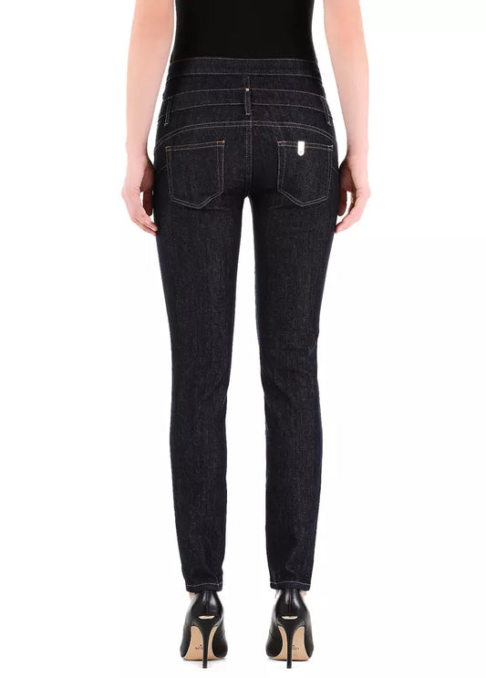 Embellished High-Waist Skinny Jeans