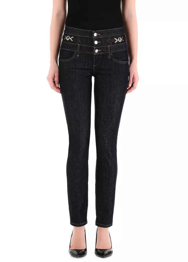 Embellished High-Waist Skinny Jeans