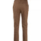 Elegant Tartan Chino Trousers with Metal Logo Plaque