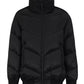 Sleek Black Down Jacket with Classic Logo