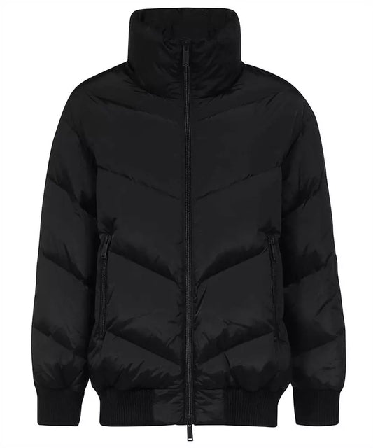 Sleek Black Down Jacket with Classic Logo