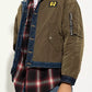 Chic Reversible Army Jacket with Logo Patch