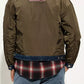 Chic Reversible Army Jacket with Logo Patch