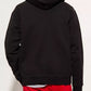 Sleek Black Cotton Hoodie with Contrasting Logo