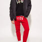 Sleek Black Cotton Hoodie with Contrasting Logo