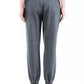 Chic Grey High-Waisted Jewel Belt Jogger Jeans