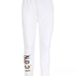 Elegant White Cotton Sweatpants