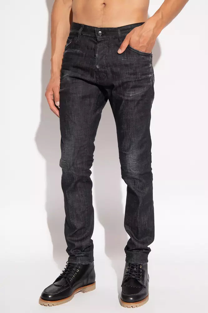 Sleek Black Slim Fit 'Cool Guy' Jeans