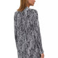 Chic Monochrome Leaf Print Short Dress