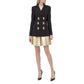 Elegant Black Double-Breasted Rhinestone Jacket