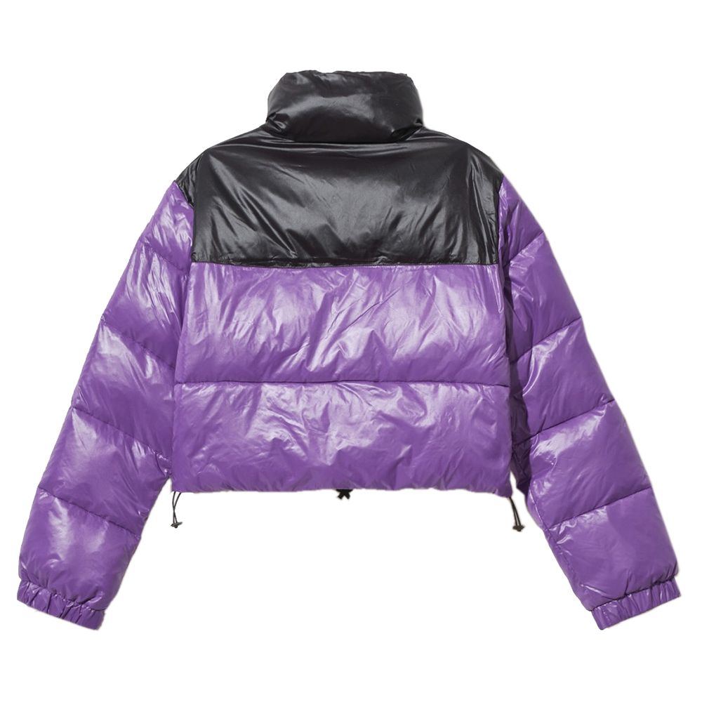 Chic Purple Nylon Down Jacket