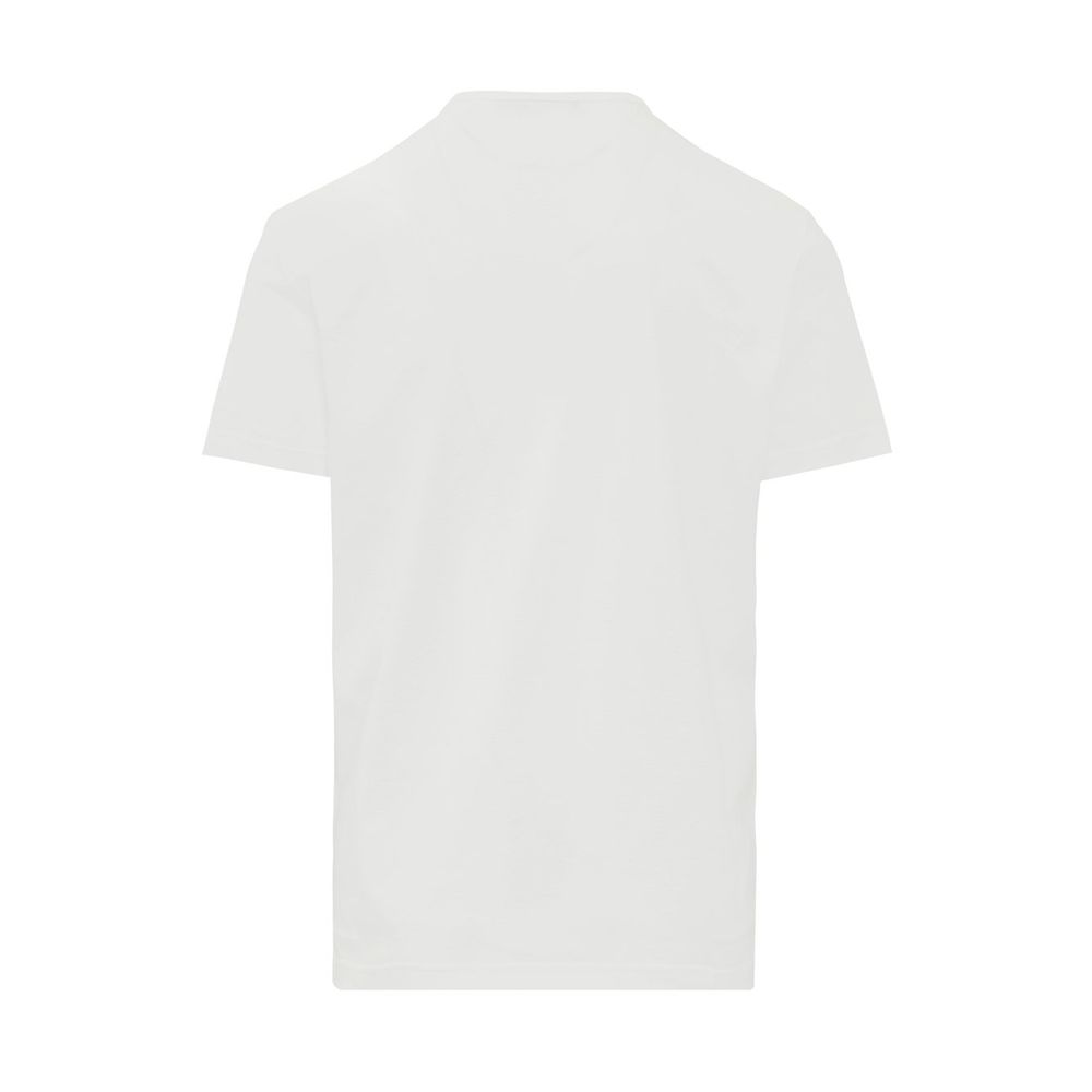 Embossed Logo White Cotton Tee